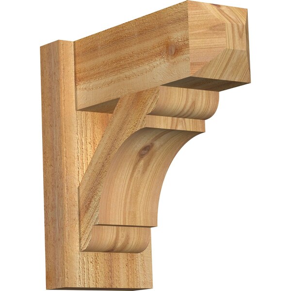 Ekena Millwork Olympic Craftsman Rough Sawn Outlooker, Western Red Cedar, 6"W x 14"D x 14"H OUT06X14X14OLY04RWR - main